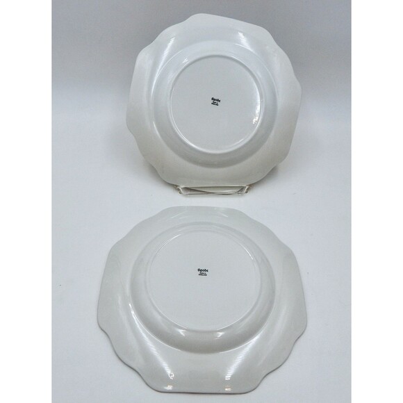 Spode China Chintz Red Roses Salad Luncheon Scallop Plate 9 Inch Set/2 - Picture 4 of 5